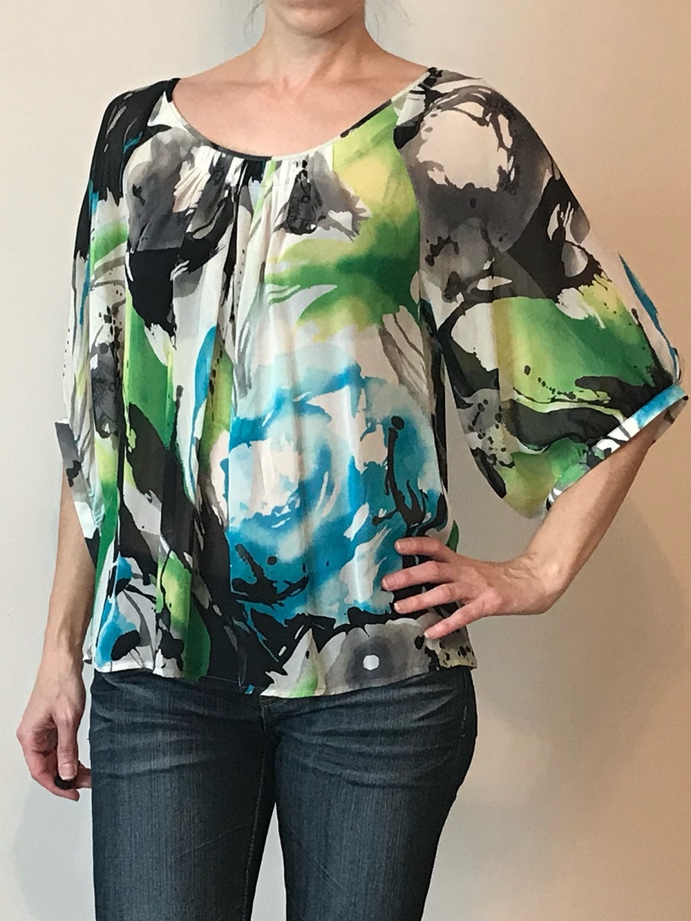Vintage Express Sheer Top, Blouse, Size XS